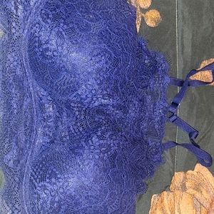 Victoria Secret's PINK Eyelash lace high neck push up bralette